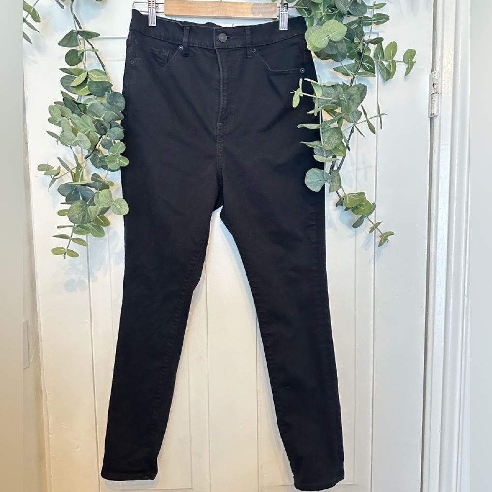 Express Black Super High Rise Skinny Jeans, 8R
